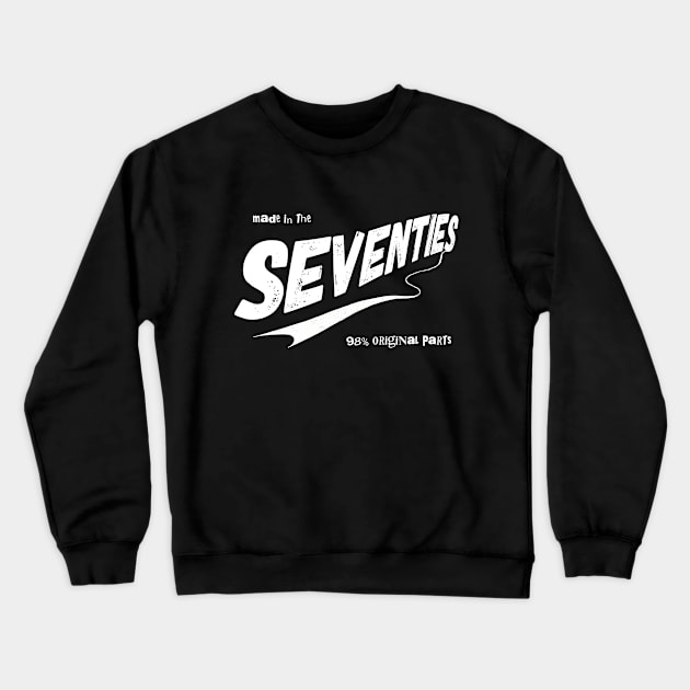 born in the seventies Crewneck Sweatshirt by Kingrocker Clothing